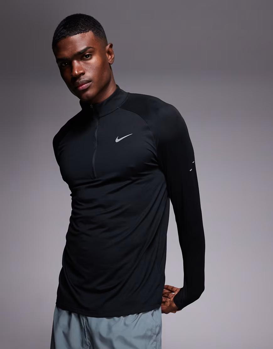 czarna koszulka Z DŁUGIM RĘKAWEM Dri-FIT Stride