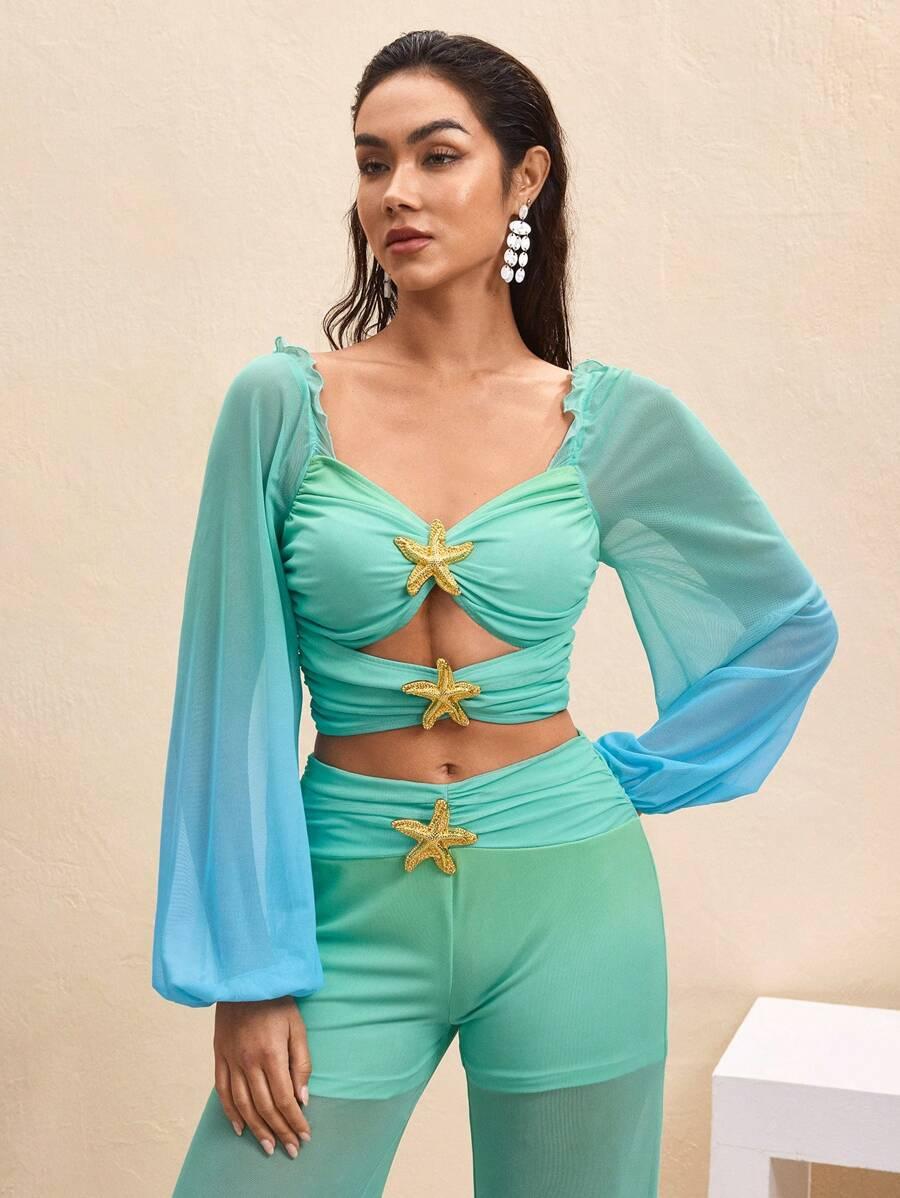 bluzka zdobienie ombre