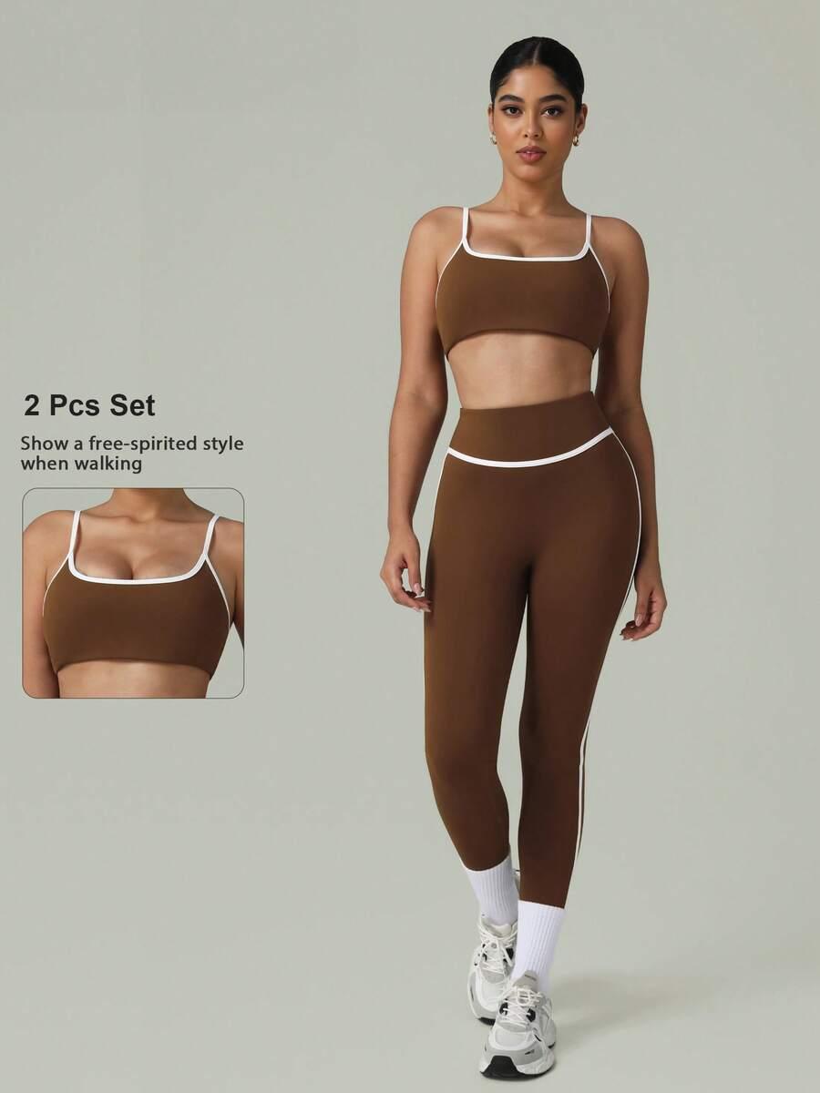 TOP LEGGINSY KOMPLET SPORTOWY