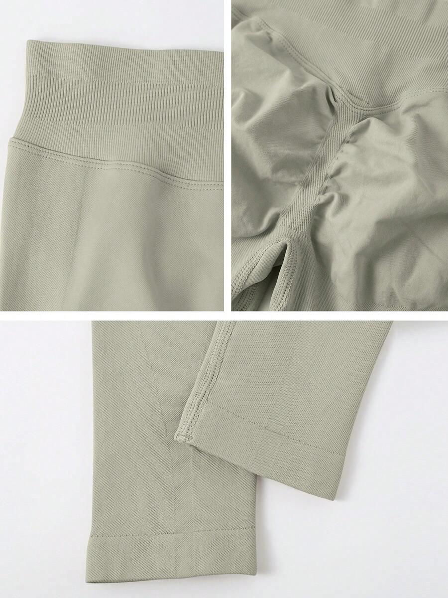 zielone sportowe legginsy 