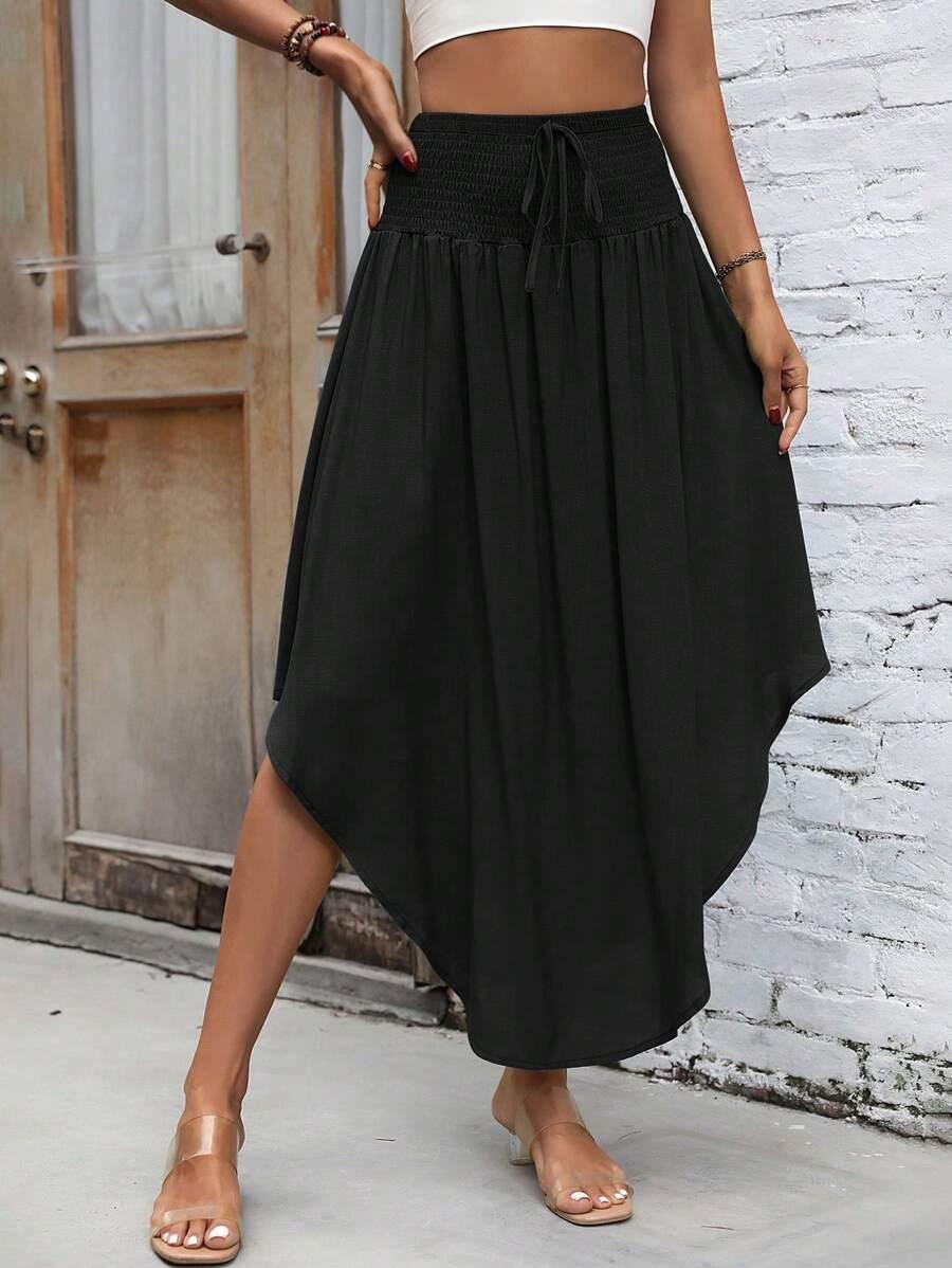 CZARNA ASYMETRYCZNA SPÓDNICA