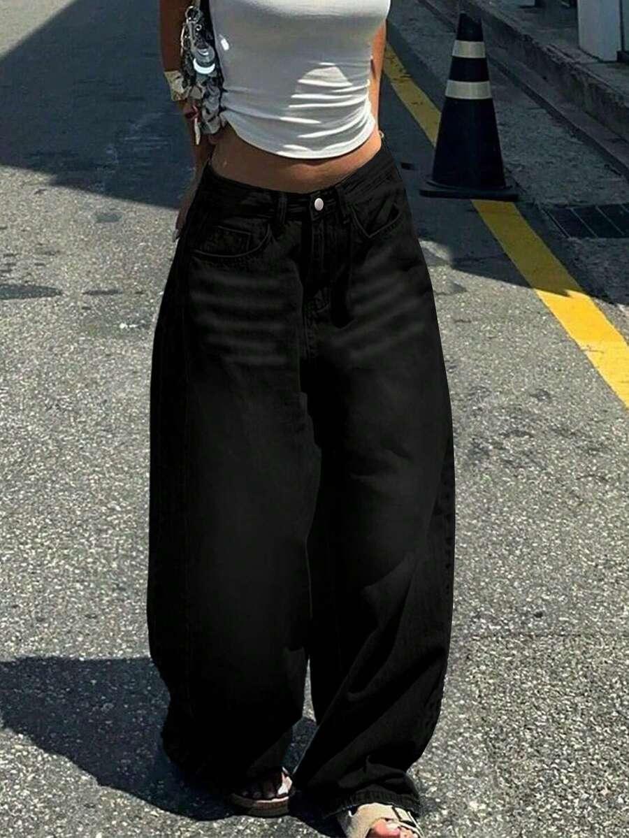 czarne spodnie jeans 