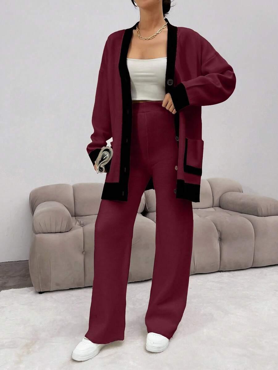 SWETER SPODNIE KOMPLET
