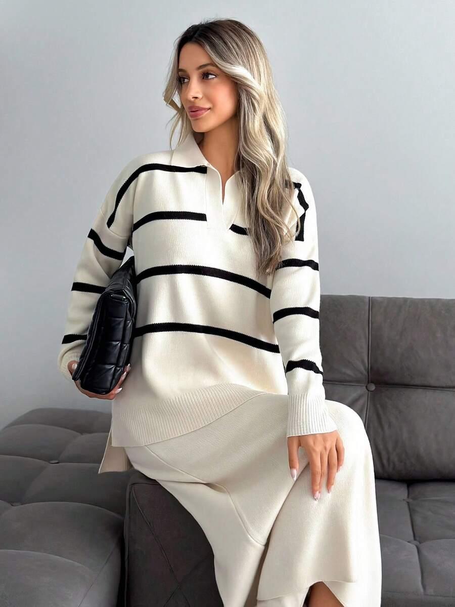 KOMPLET SWETER SPÓDNICA