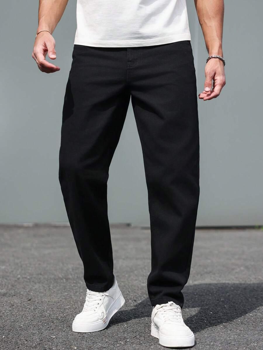 CZARNE SPODNIE JEANS