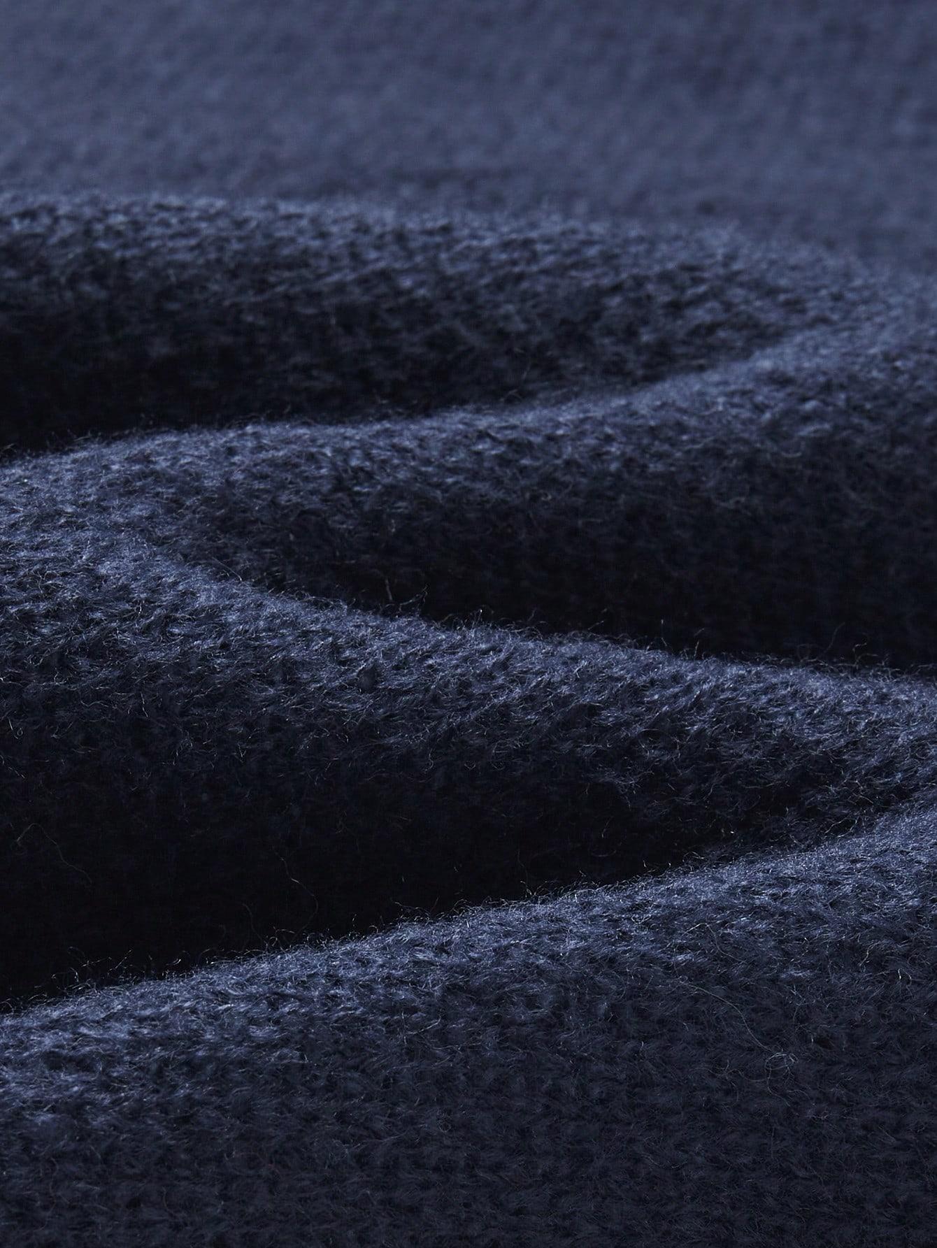 GRANATOWY SWETER WZÓR