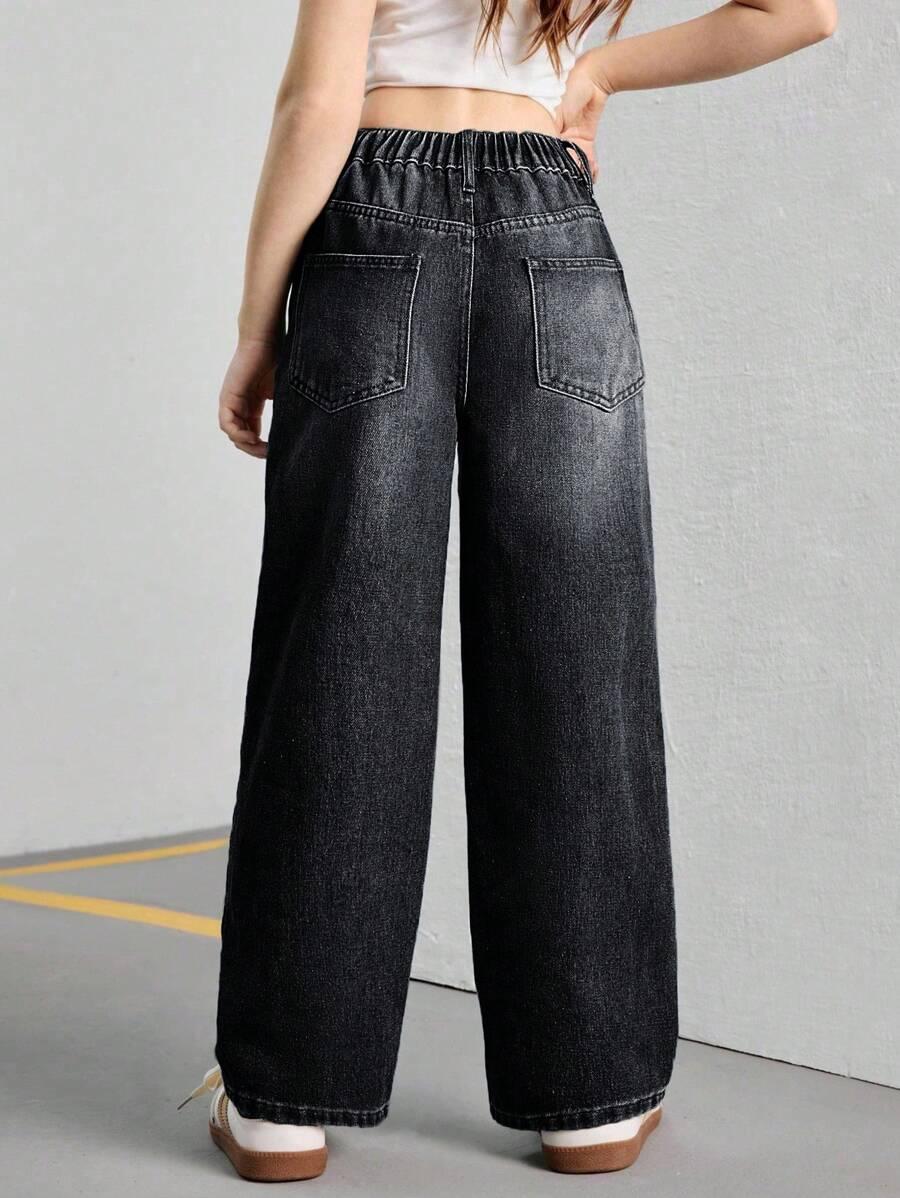 CZARNE SPODNIE JEANS