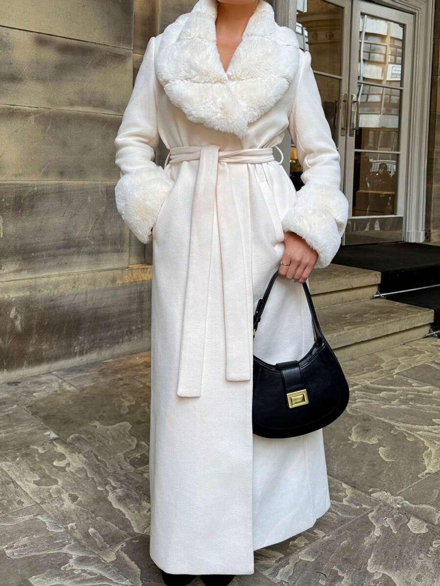 ELEGANCKI WEŁNIANY PŁASZCZ  KLASYCZNY