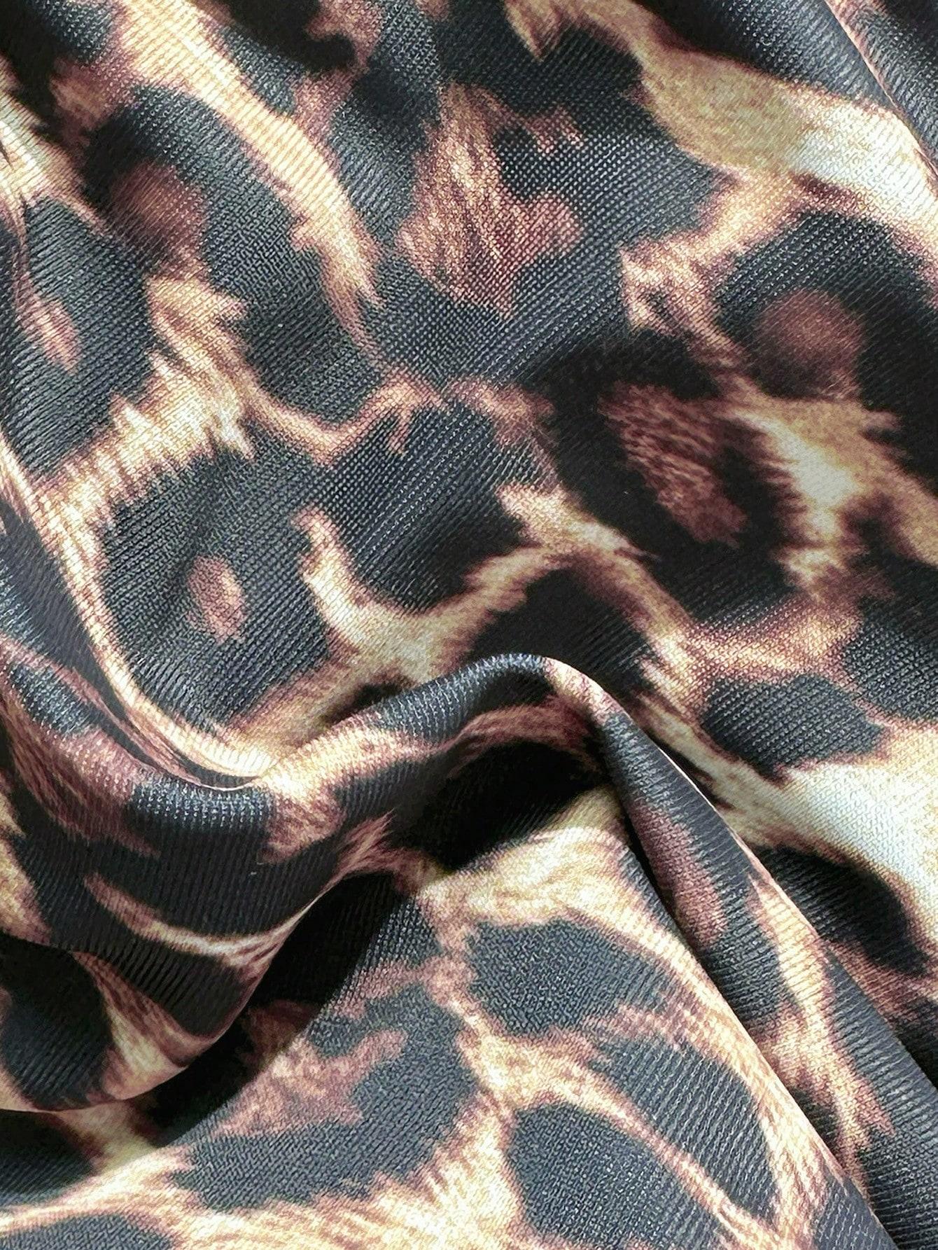 góra od bikini animal print 