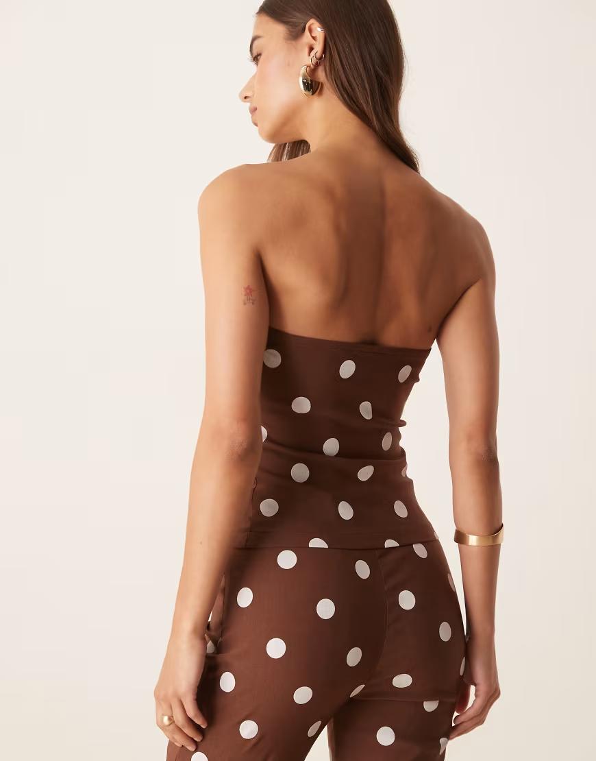 top bandeau wzór groszki 