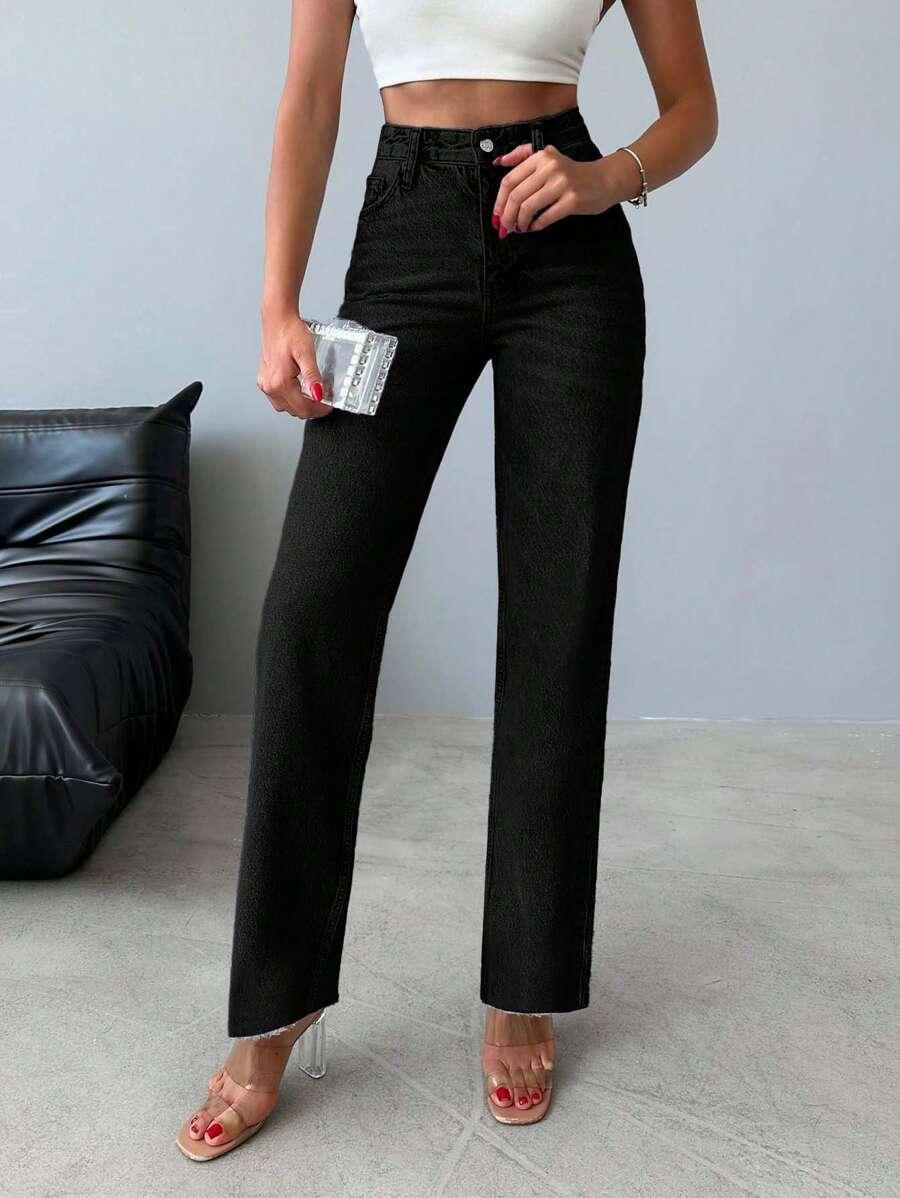 czarne jeansy casual