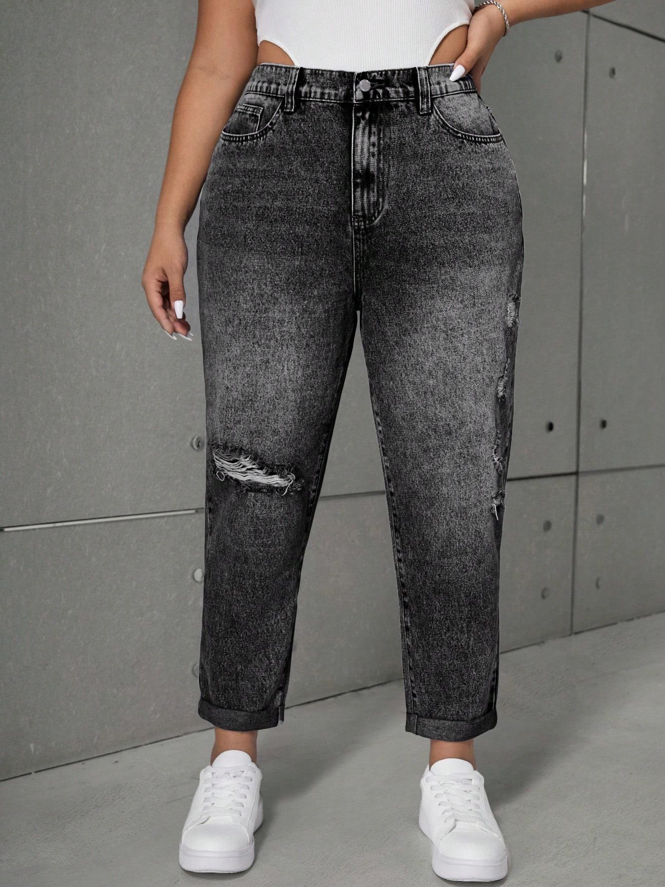 czarne spodnie jeans 