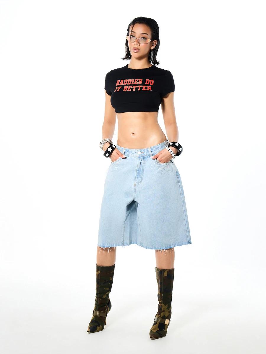niebieskie SPODENKI JEANS