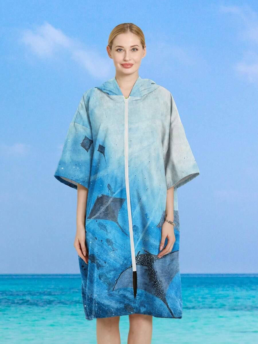 ręcznik plażowy z kapturem