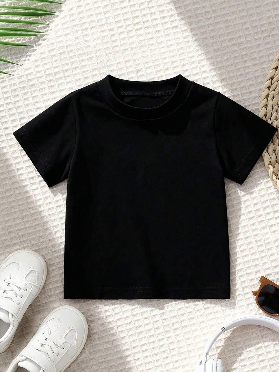 czarny t-shirt casual