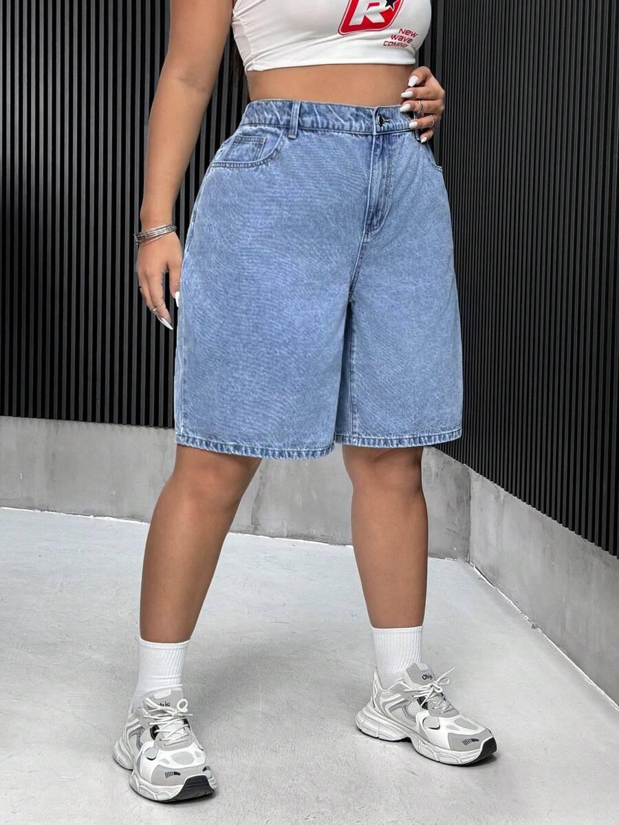 NIEBIESKIE SPODENKI JEANS 