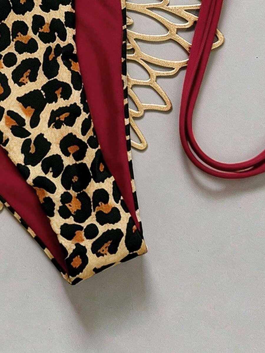 dwuczęściowy strój kąpielowy animal print 