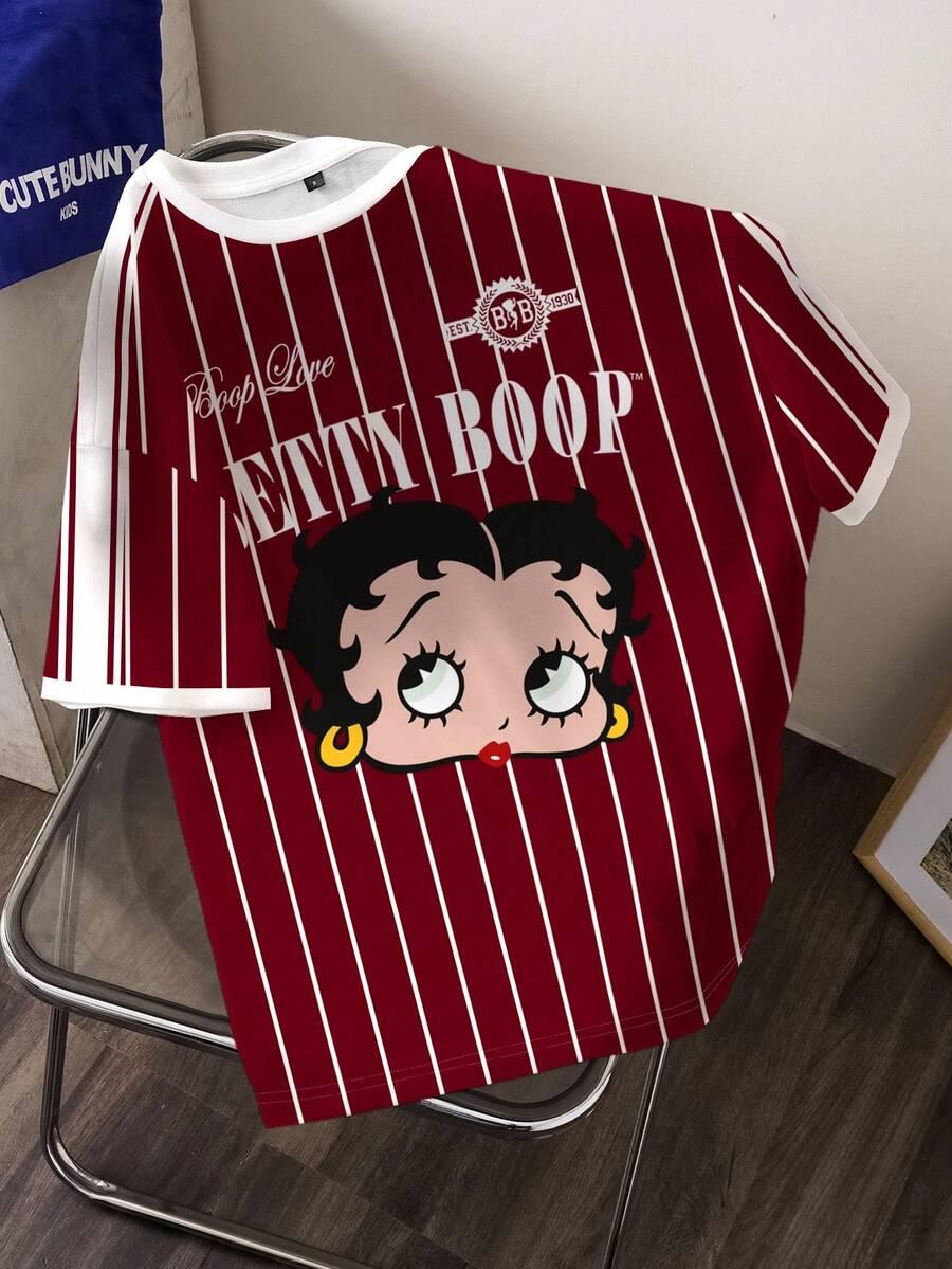 czerwony t-shirt paski