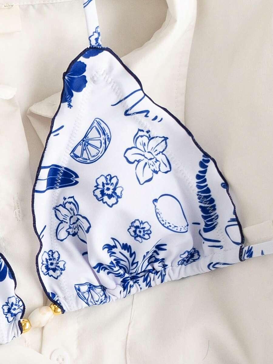 DWUCZĘŚCIOWY STRÓJ KĄPIELOWY print