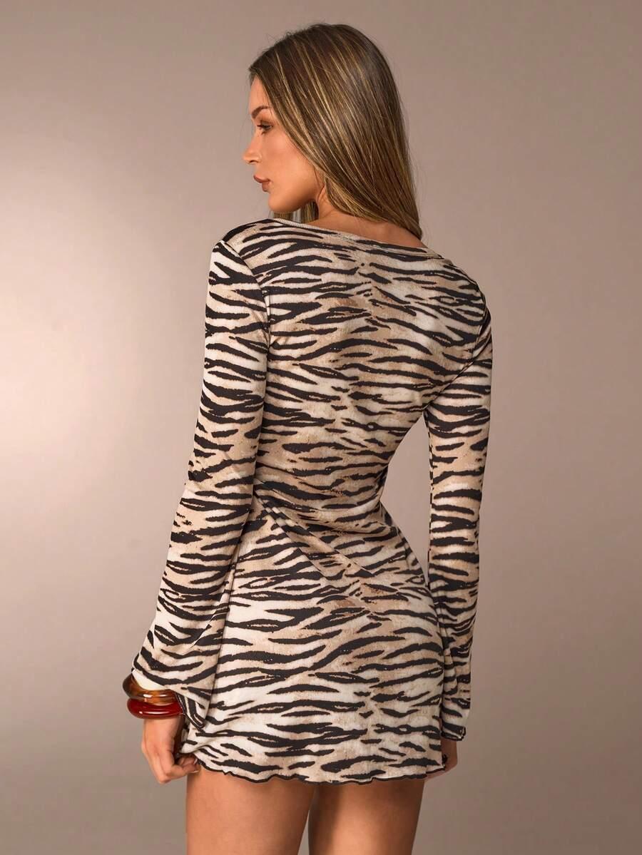 mini sukienka animal print 