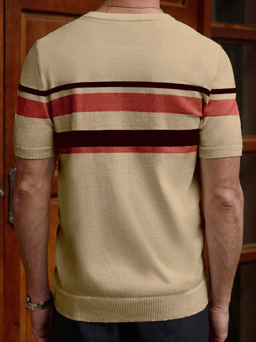 SWETER MĘSKI Z KRÓTKIM RĘKAWEM