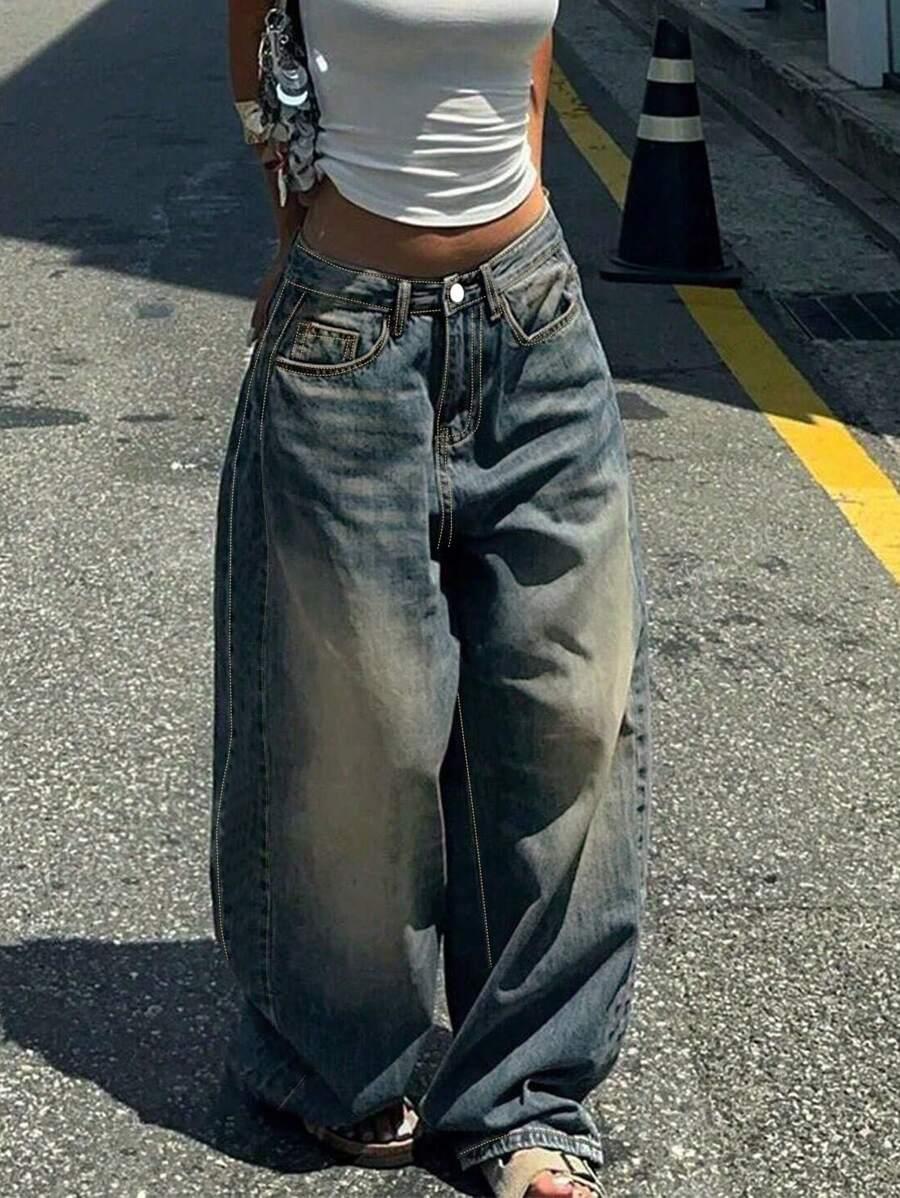 NIEBIESKIE SPODNIE JEANS 