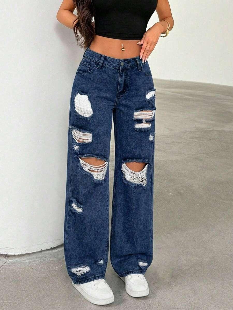 NIEBIESKIE SPODNIE JEANS 