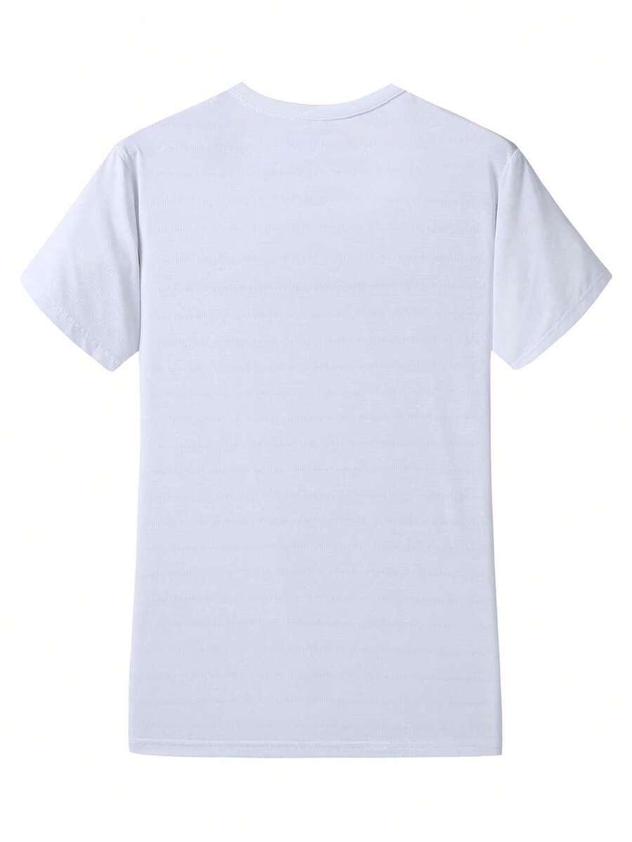 BIAŁY T-SHIRT OKRĄGŁY DEKOLT