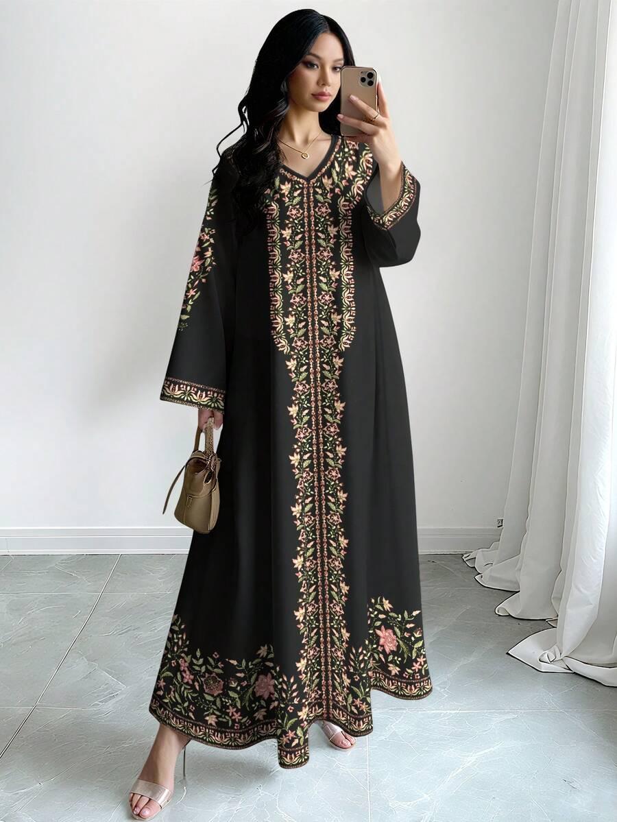 MAXI SUKIENKA V-NECK