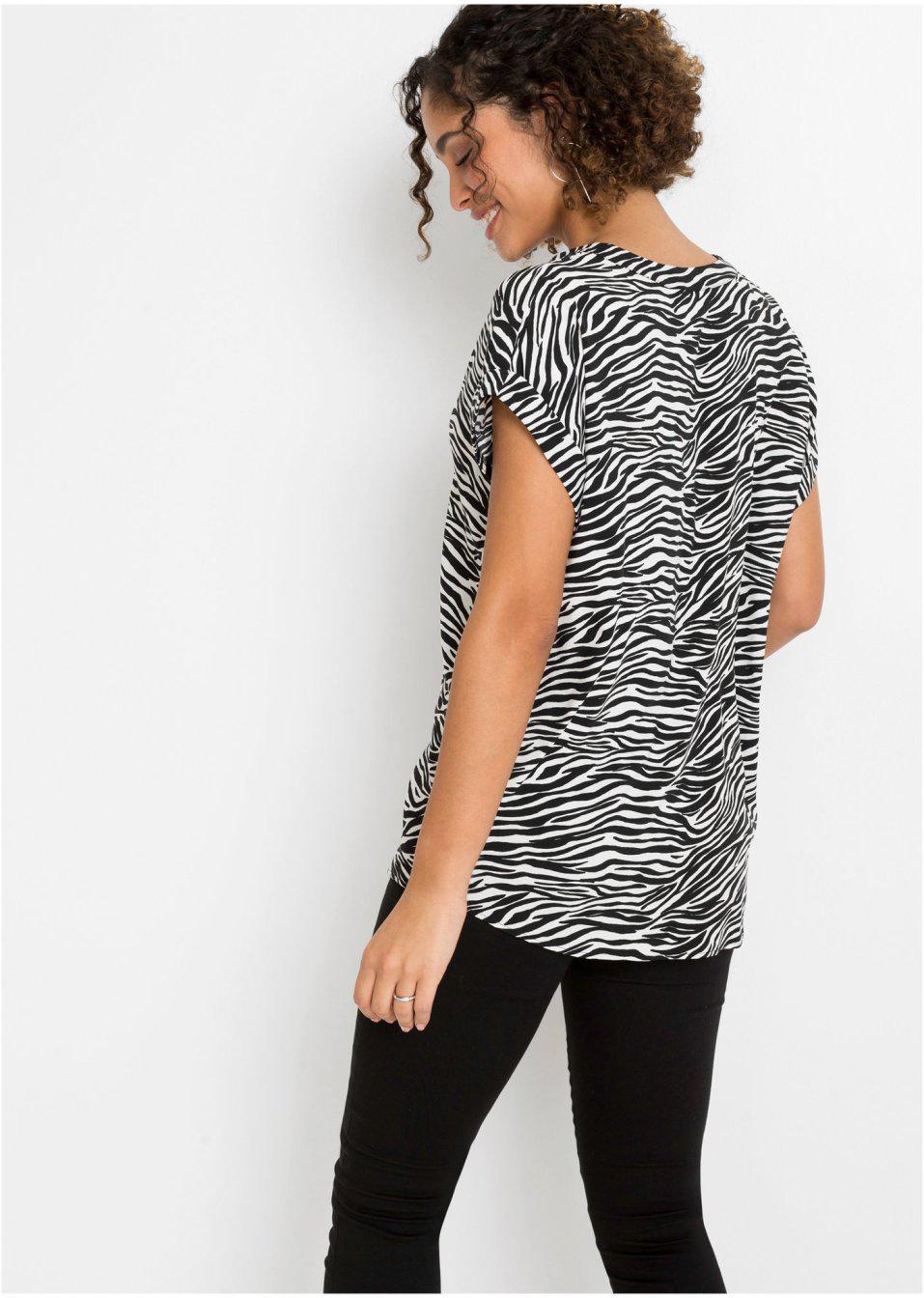 bluzka v-neck print
