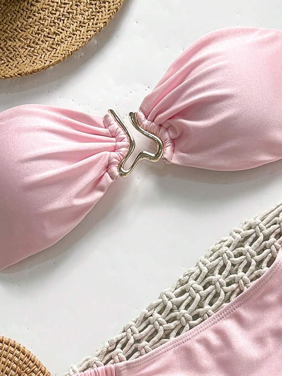 RÓŻOWY KOMPLET BIKINI