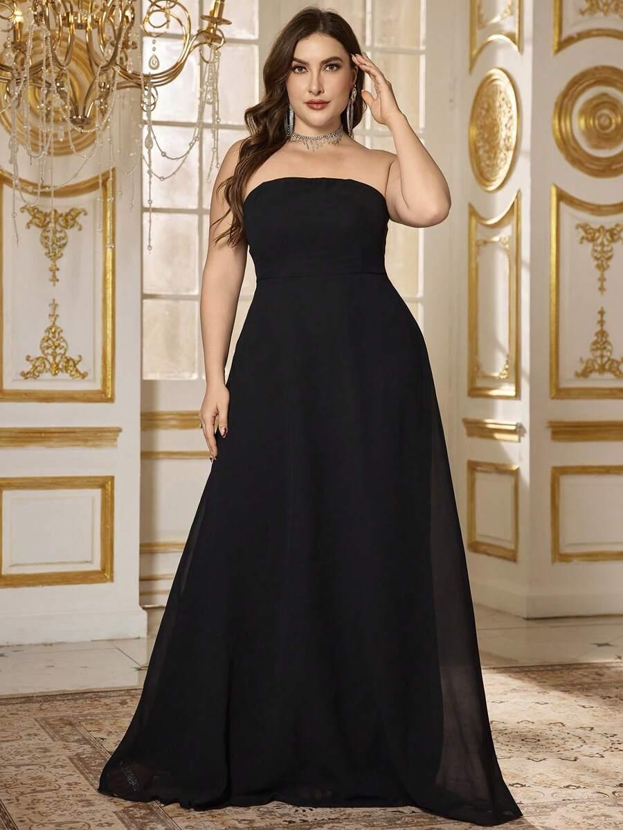 CZARNA MAXI SUKIENKA