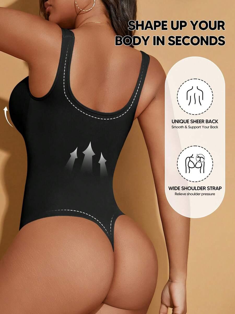 CZARNE MODELUJĄCE BODY NA RAMIĄCZKACH 