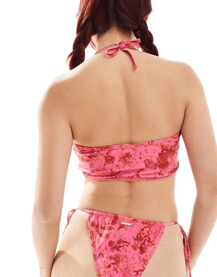 góra od bikini wiązanie print
