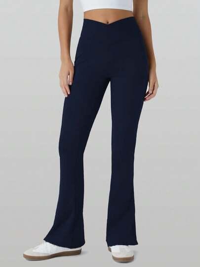 granatowe legginsy wysoki stan