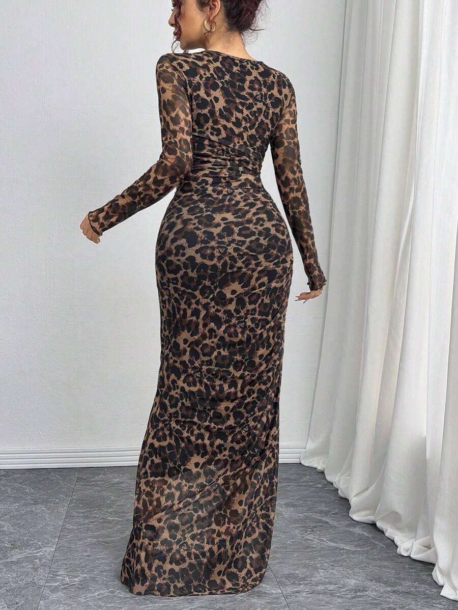 MAXI SUKIENKA ANIMAL PRINT