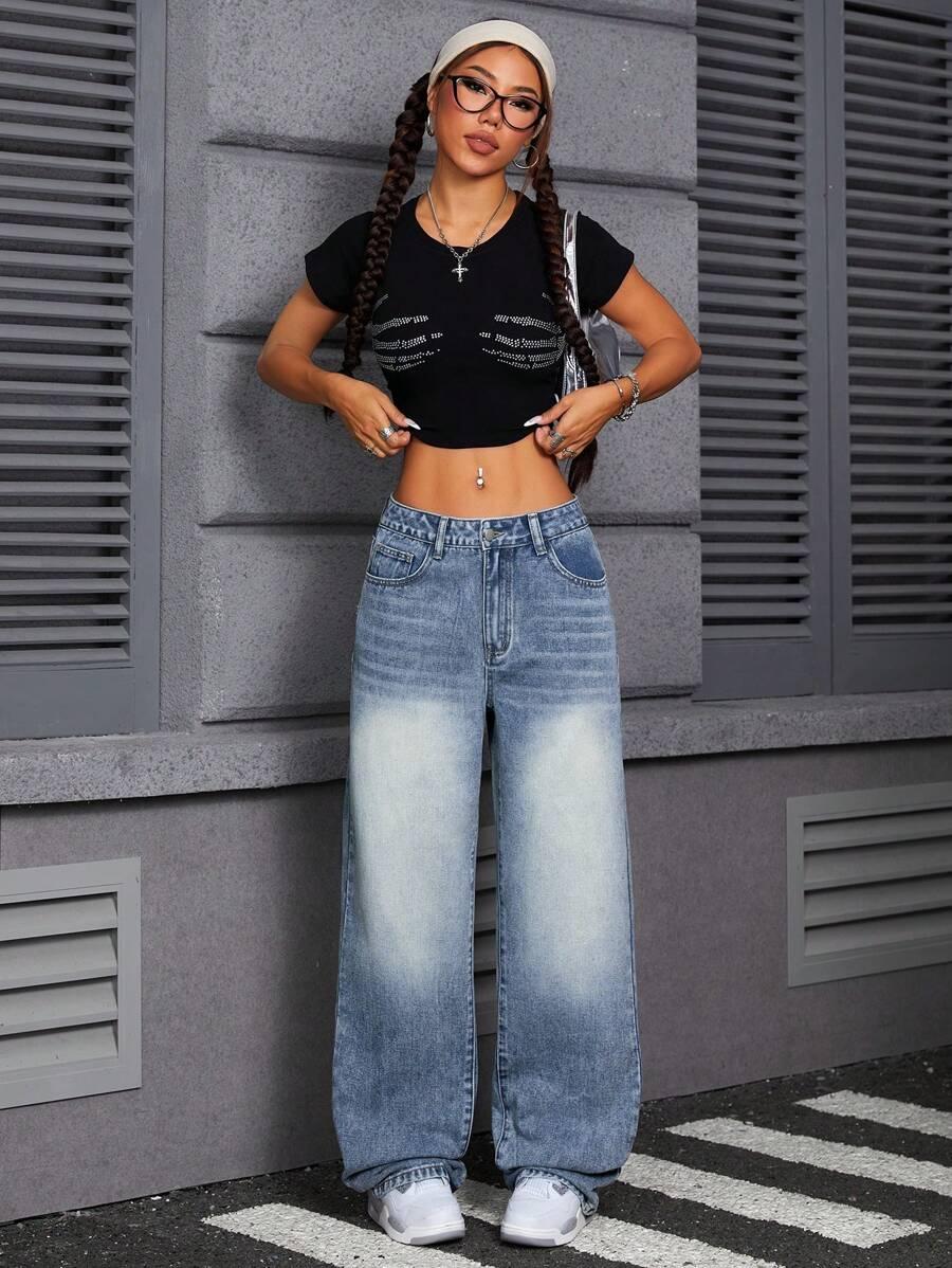 proste spodnie jeans
