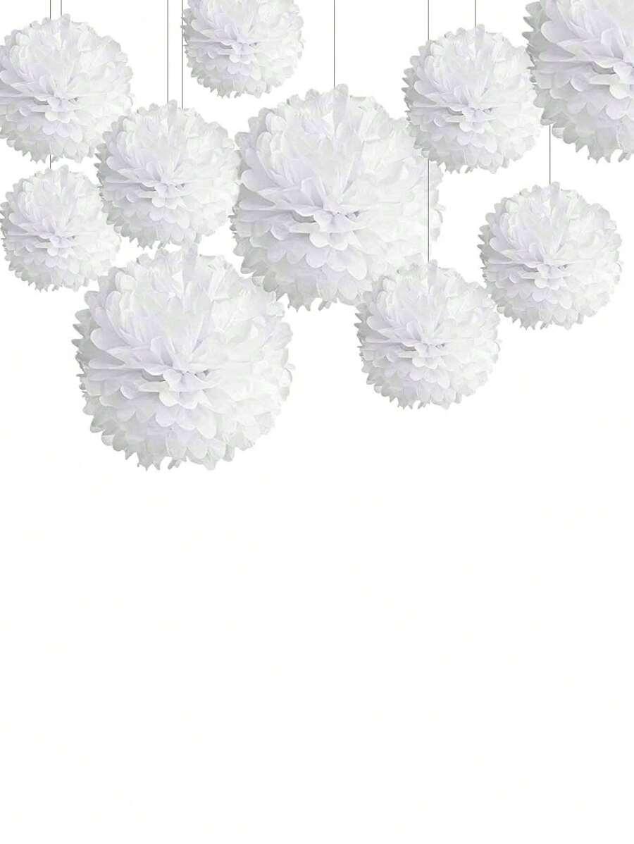 białą dekoracja wisząca 12-pack
