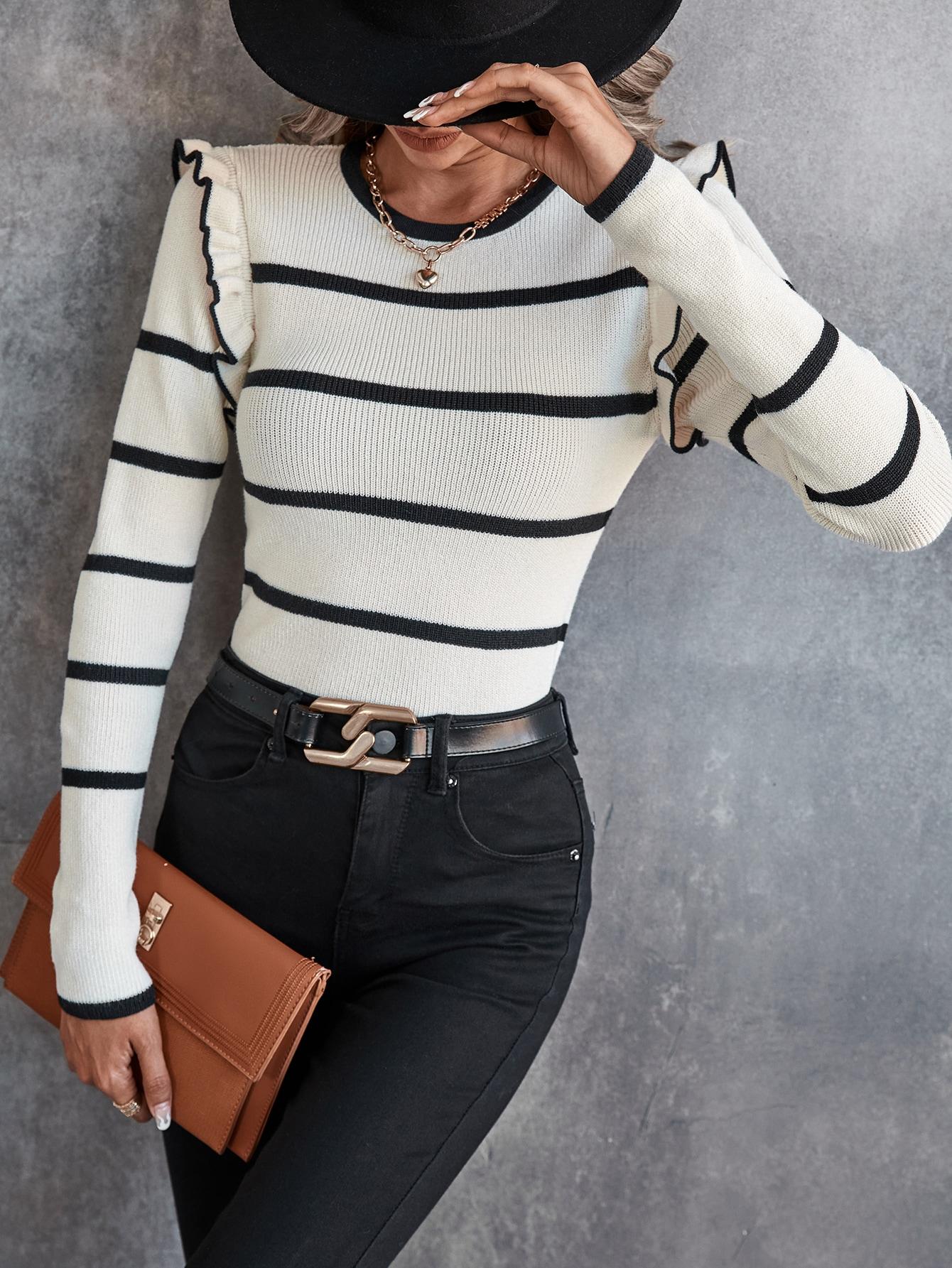 SWETER W PASKI FALBANKA