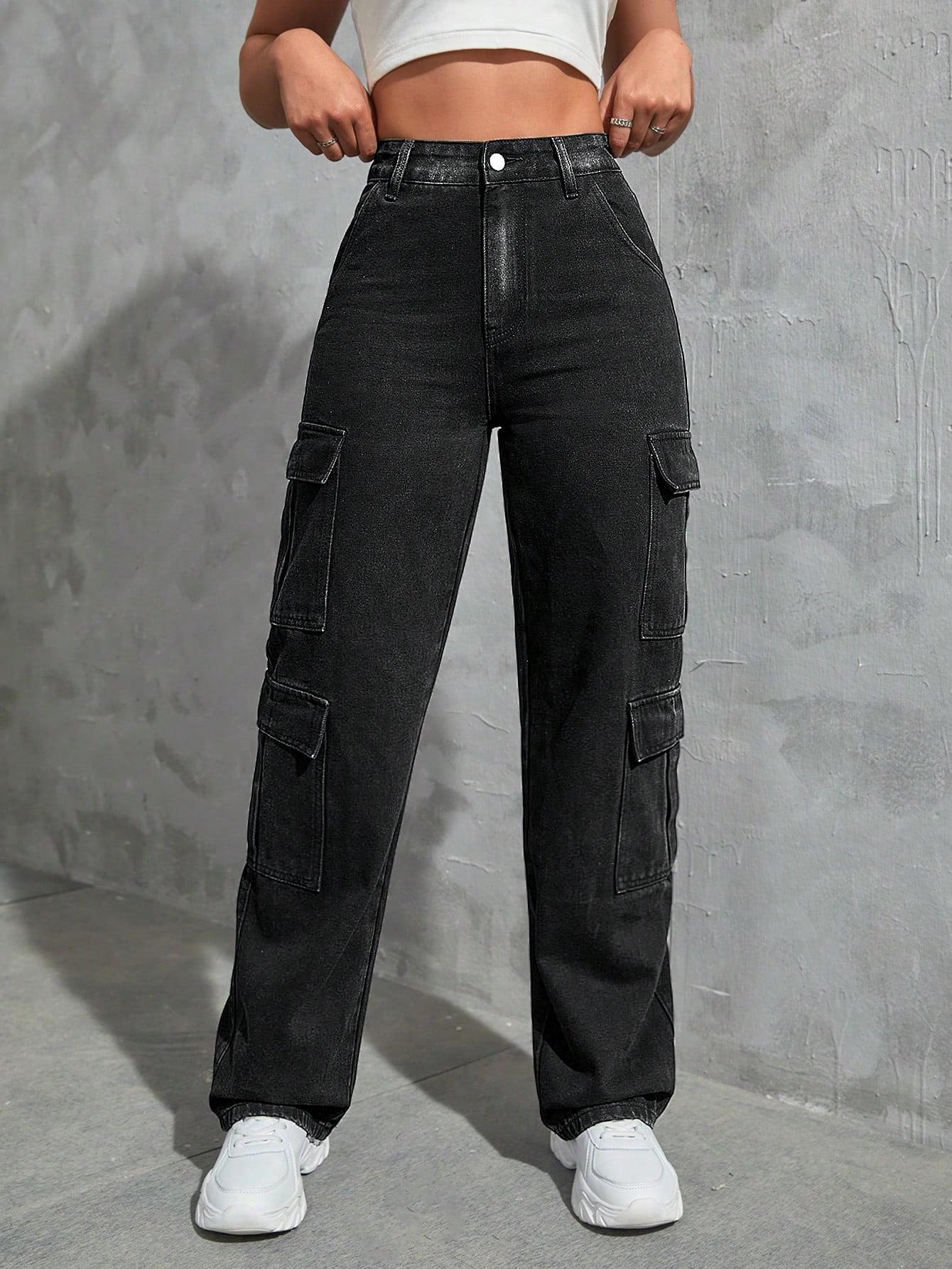 czarne spodnie jeans
