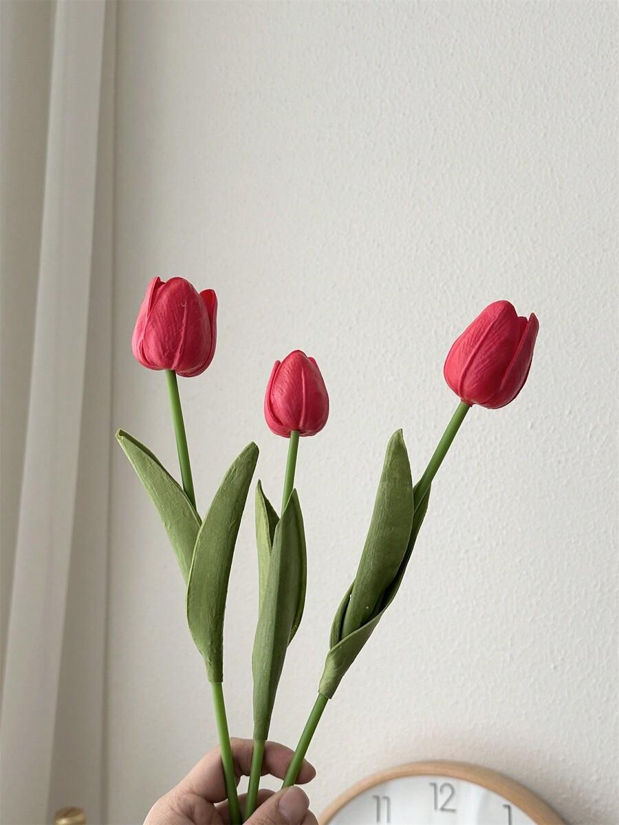 czerwony SZTUCZNY TULIPAN