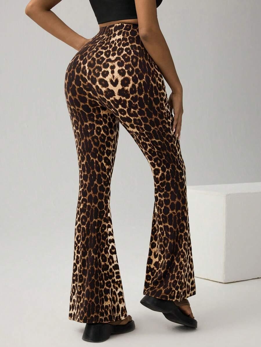 SPODNIE DZWONY ANIMAL PRINT 