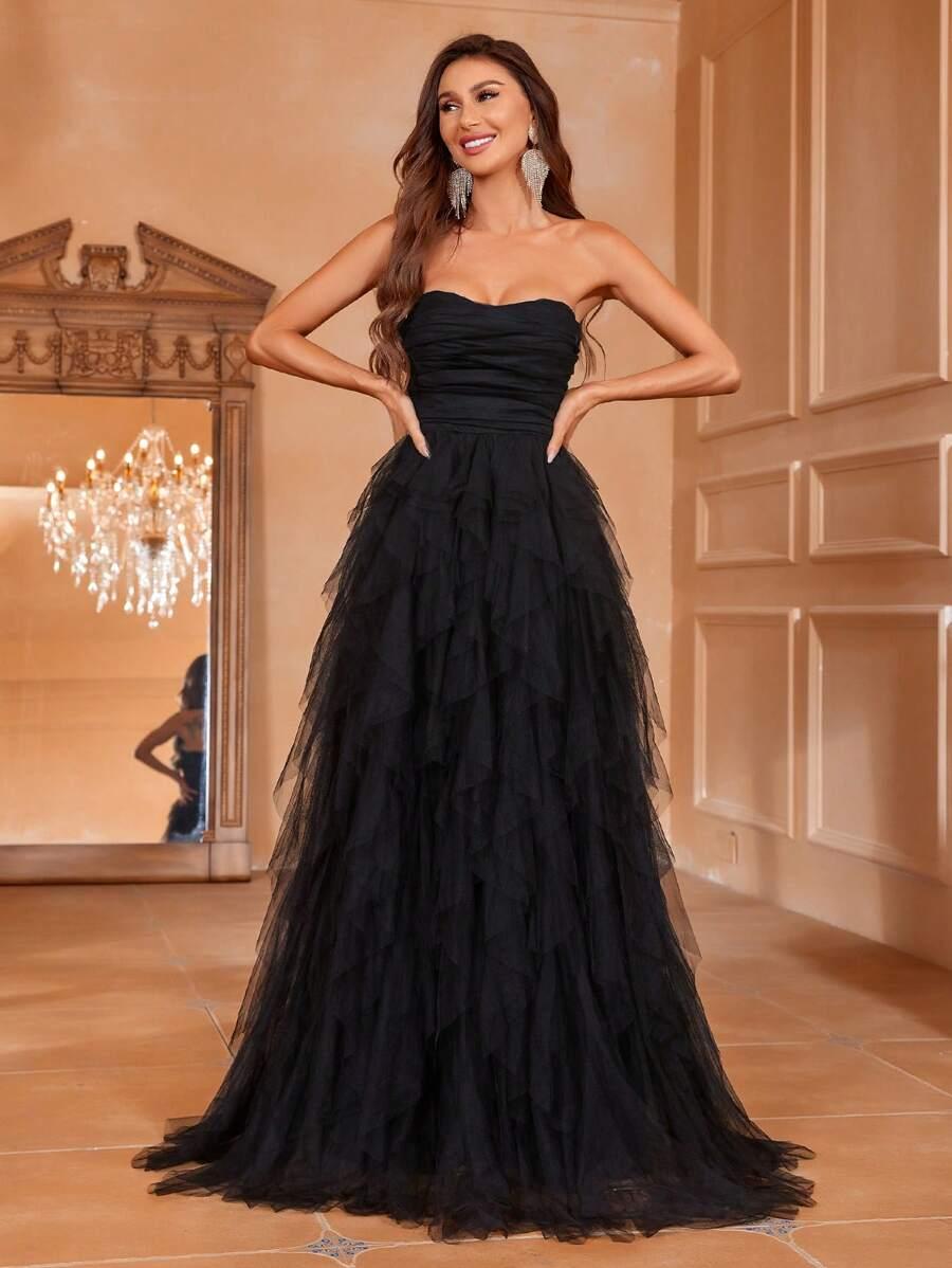 CZARNA MAXI SUKIENKA