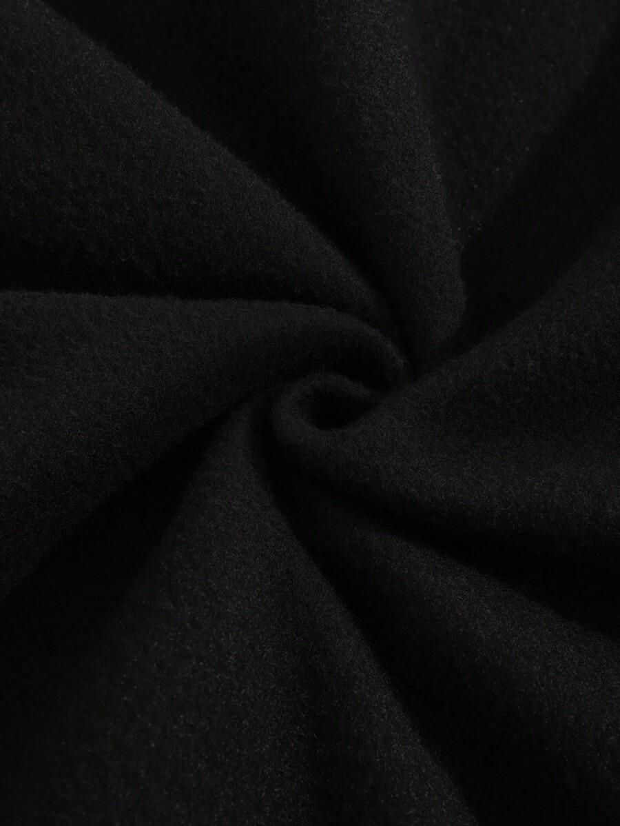 CZARNA BLUZA Z KAPTUREM OVERSIZE