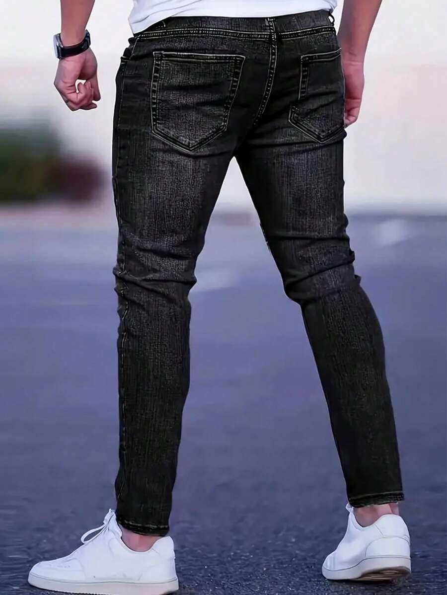 CZARNE SPODNIE JEANS