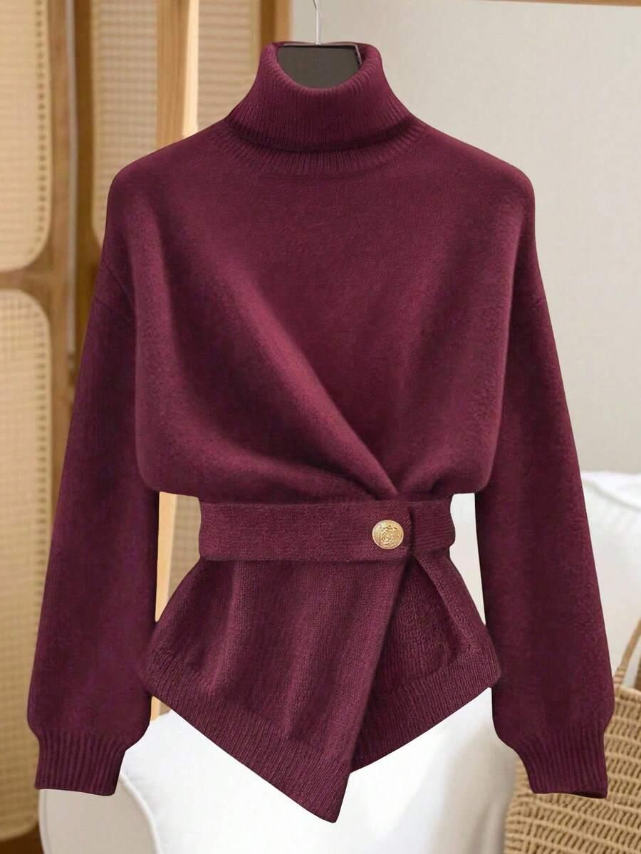 ELEGANCKI SWETER Z GOLFEM