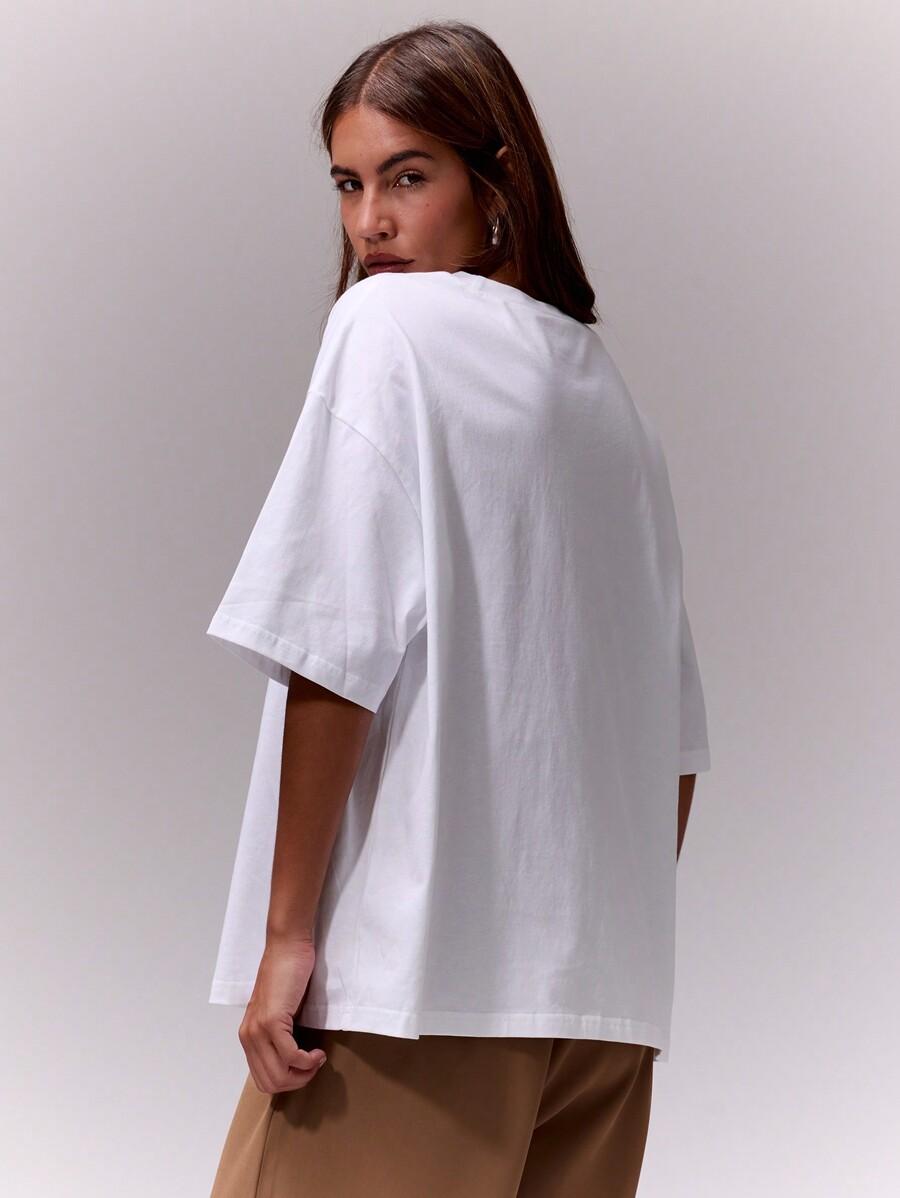BIAŁY T-SHIRT BASIC 