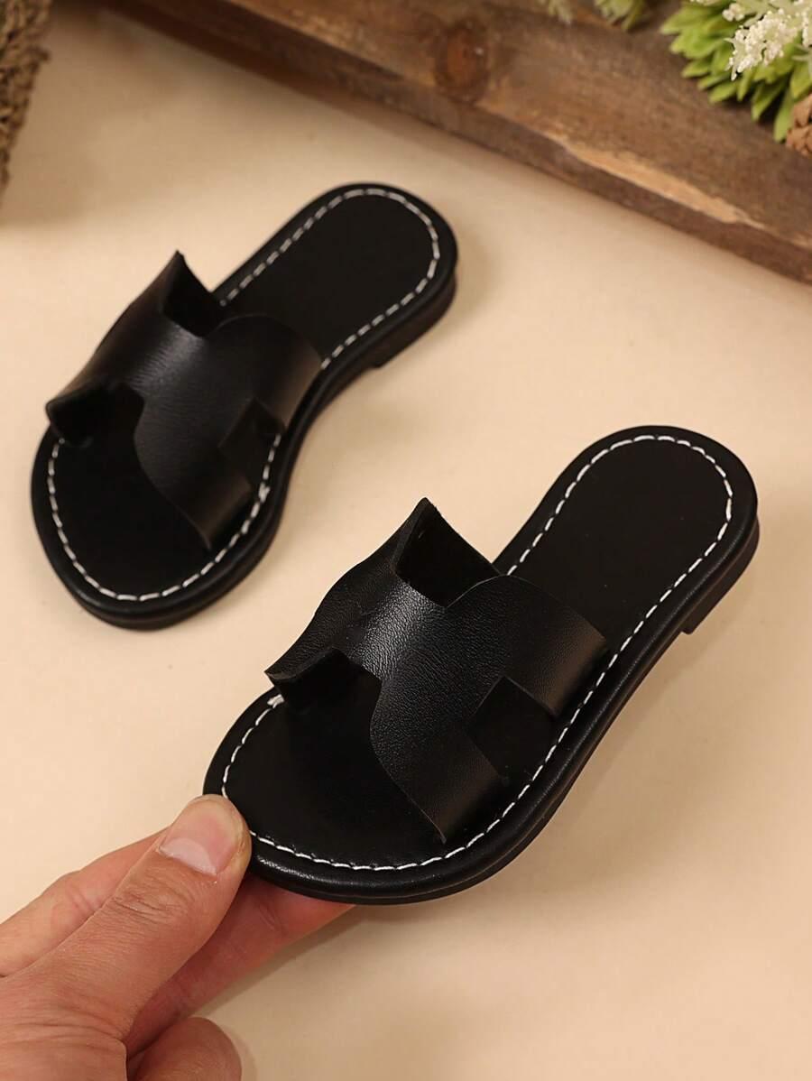 CZARNE KLAPKI CASUAL