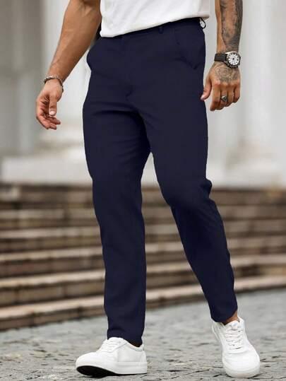 GRANATOWE SPODNIE JEANS 