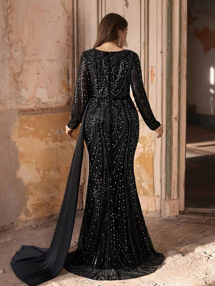 CZARNA MAXI SUKIENKA